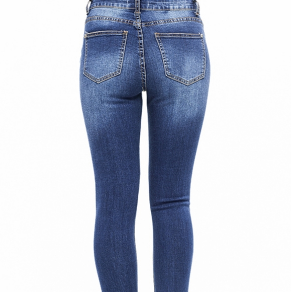 TINY DANCER❣️NEW Washed denim distressed jeans HOLIDAY SPECIALS - Picture 4 of 5